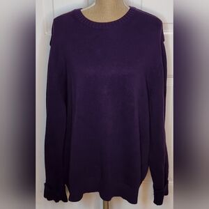 St. John's Bay Deep Purple Knit Sweater Size 2XL (pit to pit-29" & L-29")